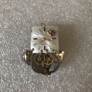 Handmade Steampunk Watch Movement Pendant in Gold and Silver